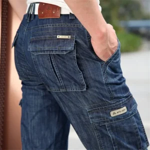 Cargo Jeans Men Casual Military Multi-pocket