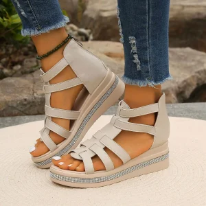 Women'S Summer Wedge Sandals With Thick Soles