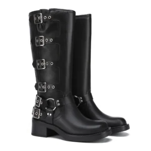 Knee-High Motorcycle Boots