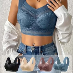 Lace Hook & Eye Push Up Bra