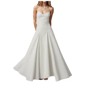 Sexy Spaghetti Strap Pleated