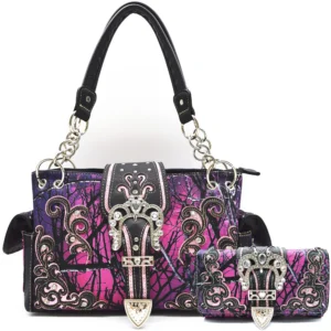 Crown Buckle Western Handbag