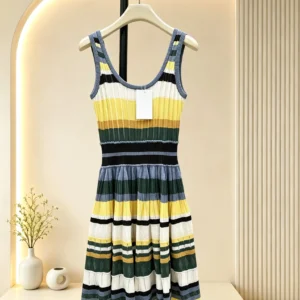 multi-tone striped knit camisole
